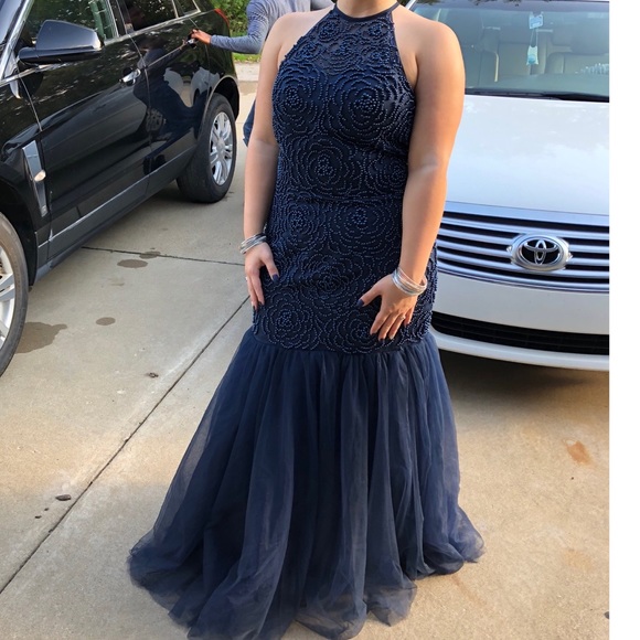 Navy Blue Prom/Homecoming Gown - Picture 2 of 3